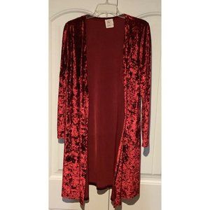 Womens Grace & Emma Red Long Cardigan Size Small Medium